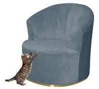 Housse de Fauteuil Extensible Housse de Chaise Tonneau Pivotante Velours / Jacquard Housse de Canapé 1 Place Housse de Fauteuil Club Rond Housse de Fauteuil Crapaud Lavable et Amovible ( Color : #22 )