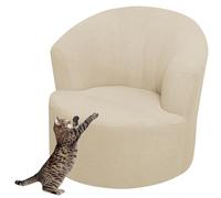 Housse de Fauteuil Extensible Housse de Chaise Tonneau Pivotante Velours / Jacquard Housse de Canapé 1 Place Housse de Fauteuil Club Rond Housse de Fauteuil Crapaud Lavable et Amovible ( Color : #1 )