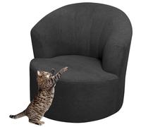 Housse de Fauteuil Extensible Housse de Chaise Tonneau Pivotante Velours / Jacquard Housse de Canapé 1 Place Housse de Fauteuil Club Rond Housse de Fauteuil Crapaud Lavable et Amovible ( Color : #3 )
