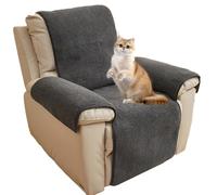 Housse De Fauteuil Inclinable 2025 Relax Doux Peluche Couverture Protecteur Canapé 1 Place Antidérapante Protecteur De Fauteuil Inclinable Lavable à La Maison (Gris foncé,(30"*91")76*231cm)