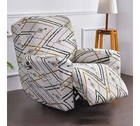 Housse De Fauteuil Inclinable À Motifs avec Poches Latérales Et Bords Sécurisés(F)