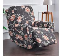 Housse De Fauteuil Inclinable À Motifs avec Poches Latérales Et Bords Sécurisés(J)