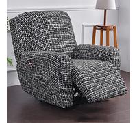Housse De Fauteuil Inclinable À Motifs avec Poches Latérales Et Bords Sécurisés(L)
