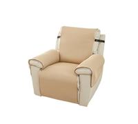 Housse De Fauteuil Inclinable Antidérapante avec Sangle Réglable, Protection Élastique for Meubles(Beige)