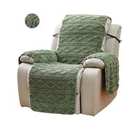 Housse de Fauteuil Inclinable Douce Et Antidérapante avec Sangles Élastiques Épaisse Et Chaude Idéale pour Les Animaux Et Les Enfants (Vert)