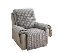 Housse De Fauteuil Inclinable en Velours avec Sangle Élastique Antidérapante(Dark Gray,167x190cm(65.7x74.8inch))