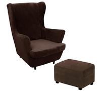 Housse de fauteuil inclinable en velours pour fauteuil ottoman, motif tigre, housse de protection extra large rectangulaire pour repose-pieds, jeté de canapé élégant.