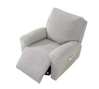 Housse de Fauteuil Inclinable Extensible, Housse Fauteuil Relax 1 Place avec Poche Latérale, Housses de Protection pour Meubles,Light Gray,3 Seater