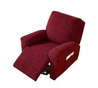 Housse de Fauteuil Inclinable Extensible, Housse Fauteuil Relax 1 Place avec Poche Latérale, Housses de Protection pour Meubles,Burgundy,3 Seater