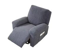 Housse de Fauteuil Inclinable Extensible, Housse Fauteuil Relax 1 Place avec Poche Latérale, Housses de Protection pour Meubles,Dark Gray,3 Seater
