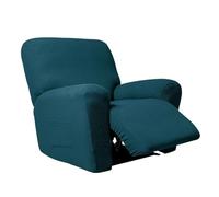 Housse de fauteuil inclinable jacquard élastique, 1/2/3 places, élasthanne épais, antidérapante, convient à toutes les saisons, convient aux fauteuils inclinables électriques et manuels(Blue,3Seats)