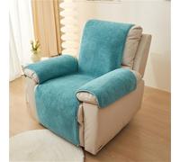Housse de Fauteuil Inclinable Lavable et Antidérapante en Polaire Sherpa Douce Protection de Meubles Chaud et Confortable pour Canapé Animaux Domestiques(Lake Blue,76x231cm/30x91in)