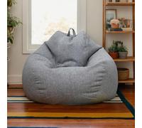 Housse De Fauteuil Poire Velours Moderne Lavable Doux sans Remplissage Extensible Rangement Jouets Peluches Salon Chambre Bureau Patio Chaise Poire Adulte,Dark Grey,90 * 110cm
