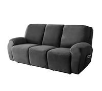 Housse de fauteuil relaxante en velours doux antidérapant pour canapé 13 places Noir élégant pour n'importe quel salon