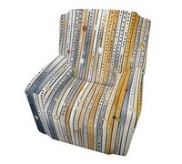 Housse de fauteuil simple à rayures et à pois - Housse de canapé extensible et élastique - Protection de meubles d'art abstrait antidérapante - Pour salon, bureau, hôtel