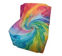 Housse de fauteuil simple colorée tie-dye extensible, élastique, housse de protection antidérapante pour meubles d'art, salon, bureau, hôtel
