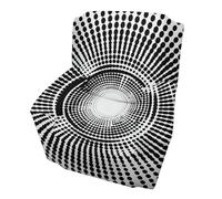 Housse de fauteuil simple extensible et élastique à pois - Protection de meubles d'art antidérapante - Pour salon, bureau, hôtel