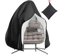 Housse de fauteuil suspendu, 200 x 230 cm, double housse de chaise à œufs avec fermeture éclair et cordon de serrage, extérieur, imperméable, coupe-vent, durable, résistante, fauteuil suspendu