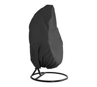 Housse de Fauteuil Suspendu , le support de chaise pivotante pour oeuf en rotin extérieur recouvre le protecteur de meubles de jardin Veranda résistant à l'eau et à la poussière - 190 X115cm, noir
