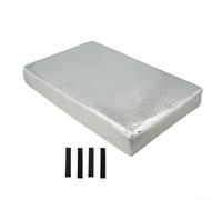 Housse de fenêtre de toit de camping-car 35,6 x 35,6 cm - Oreiller isolant pour grille d'aération de camping-car avec couche réfléchissante et silicone antidérapant