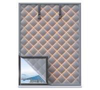 Housse de fenêtre d'hiver | Kit d'isolation bloqueur de tirage thermique | Housse de fenêtre pour climat froid intérieur 180 x 120 cm | Joint magnétique + porte coulissante pour porte en P