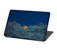 Housse de Film pour Ordinateur Portable Finest Folia, Autocollant abstrait LP99 Blue Mountains, étui de Protection en Vinyle Autocollant, 13-14 Pouces