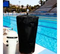 Housse de filtre de piscine, protection en tissu Oxford imperméable et robuste pour systèmes souterrains et hors sol, bouclier résistant aux UV avec sangle réglable, 71 x 71 x 127 cm