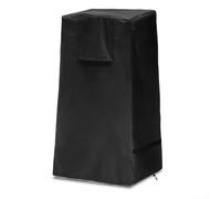 Housse de fontaine de jardin 600D imperméable pour la pluie, la neige, la poussière - Cordon de serrage robuste pour bols en cascade, fontaines en pierre empilées, 46,5 x 46,5 x 84 cm (600D noir)