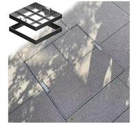 Housse de fosse septique carrée invisible 109 x 109 cm en acier inoxydable avec poignées rétractables, idéale pour puits, allées, jardins, écoles