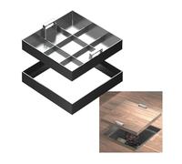 Housse de fosse septique carrée robuste avec cadre en béton intégré - Couvercle rectangulaire invisible - Idéal pour trottoirs (111,8 x 111,8 cm) - Solutions fiables