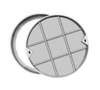 Housse de fosse septique enterrée ronde avec cadre en acier inoxydable et couvercle d'accès invisible pour jardin, piscine, terrasse, pot de fleurs (700 x 70 cm) - Design résistant aux intempéries