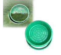 Housse de fosse septique invisible - Couverture robuste avec cadre - Plaque d'accès en résine avec finition gazon pour pelouse et trottoir (carré, 40 cm)