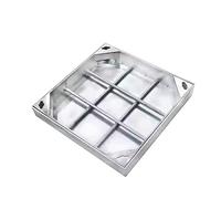 Housse de fosse septique invisible et robuste en acier inoxydable de 6100 cm avec cadre soudé robuste pour terrasse, jardin, garage et autoroute (89,9 x 89,9 cm)