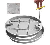 Housse de fosse septique ronde invisible 40 x 5 cm en acier inoxydable avec crochet Design élégant pour une meilleure efficacité de drainage