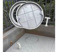 Housse de fosse septique ronde robuste et résistante, housse de fosse de drainage avec crochet, trou d'homme durable pour allées, patios et cours - Résistant aux intempéries et sécurisé