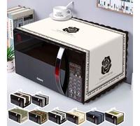 Housse de four à micro-ondes antidérapante universelle, housse de protection complète anti-poussière Rose noire,Royaume secret,Dix mille herbes et fleurs,Fragments de fleurs printanières,Jasmin,épingl