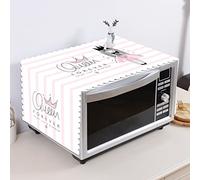 Housse de four à micro-ondes en tissu pour four à micro-ondes, anti-poussière, universelle, résistante à l'huile, style nordique, pièces simples, 35 x 100 cm