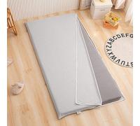 Housse de futon 100 % coton lavable pour matelas de sol traditionnel Shikibuton - Housse de protection zippée - Lavable en machine - 80 x 190 cm - Gris