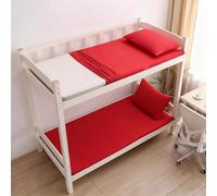 Housse de futon à fermeture éclair pour matelas futon japonais - Housse de matelas futon en coton délavé, brossé, doux et respirant, pour dortoir, chambre à coucher (rouge, 150 x 200 cm)