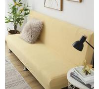 Housse de futon extensible sans accoudoirs - Housse de matelas futon souple avec élastique en bas - Housse de protection lavable pour enfants, animaux de compagnie, chien, chat (S (119,4 à 150 cm),