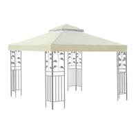 Housse De Gazebo | 3 x 3 m Robuste Imperméable Double Toit,Housse De Rechange pour Tonnelle Patio - pour Extérieur Jardin Bord Piscine Plage Barbecue Camping Pique-Nique Fête