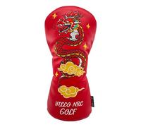 Housse de Golf Dragon, Couvre- de Golf, étui de Protection élégant en Cuir PU, Accessoire de Golf pour L'extérieur, Rouge DR 36cmx17cm