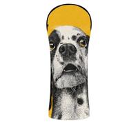 Housse de golf en cuir motif chien coquin Hello | Housse de protection avec numéros pour conducteur bois de parcours hybride