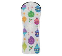 Housse de golf en cuir synthétique avec étiquette numérotée pour conducteur et bois de parcours Multicolore Motif boule de Noël