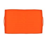 Housse de gril en silicone pour tapis de cuisson |La protection du four de défense thermique arrête de glisser |Tapis de barbecue antiadhésif pour la cuisine en plein (Poignée orange de 28 pouces)