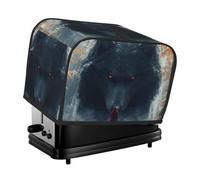 Housse de grille-pain 3D Wolf King 2 tranches pour petits appareils de cuisine avec poches Protection contre la poussière et les traces de doigts