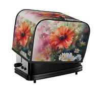 Housse de grille-pain à 2 tranches avec deux poches pour ranger un couteau, housse super douce pour appareil électroménager, peinture à l'aquarelle, housse de protection pour petit four, housse de