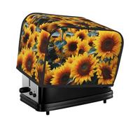 Housse de grille-pain à 2 tranches avec deux poches pour ranger un couteau - Super douce - Housse de protection contre la poussière de nombreux tournesols - Housse de protection pour petit four de