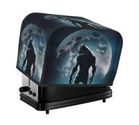 Housse de grille-pain à 2 tranches avec poches - Housse de grille-pain Moon Wolf Warrior pour cuisine, accessoire de grille-pain à 2 tranches pour femme