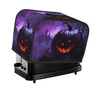 Housse de grille-pain à 2 tranches avec poches - Housse de grille-pain violette d'Halloween résistante à l'eau pour cuisine, grille-pain à 2 tranches pour femme